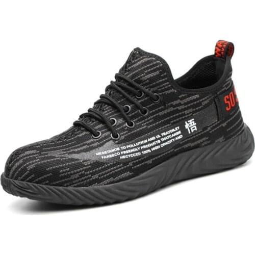 35-46 Unisex Sneakers Mesh Breathable Steel Toe Cap Work Safety Shoes Mens Casual Shoes Fashion Lightweight Protective Boots