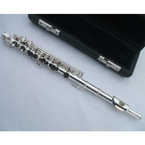 Piccolo c key cupronickel body silver plated hard case +cloths+grease