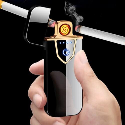 Metal Electric USB Lighter Dropship Suppliers Rechargeable Flameless Plasma Windproof Novelty Cool Lighter Gadgets For Men