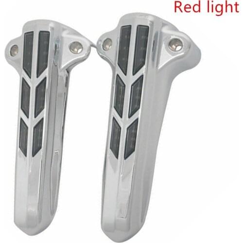 Motorcycle LED Light Front Lower Fork Leg Covers for Harley Electra Glide FLHR 2014-2017