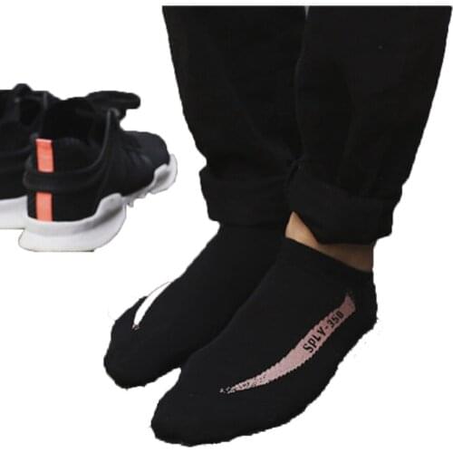 Men Women Cotton Letters Coconut 350V2 Black Sport Lovers Short Casual Ankle Socks