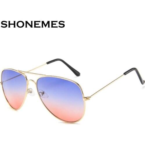 New Flash Lens Gradient Sunglasses Pilots Women Metal Frame Classic Beach Shades Men Sun Glasses