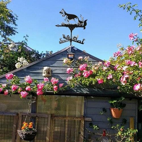 Weather Vane Roof Mount Stainless Steel Animal Pattern Outdoor Weathervane Garden Farmhouse Professional Wind Vanes Decoration