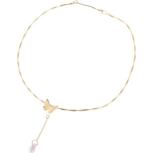 RZ088 2021 New Necklace Niche Design Sense Butterfly Necklace Female Tide Ins Simple Temperament Clavicle Chain