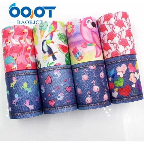 OOOT BAORJCT G-18829-1034,75 mm,10 yards Cartoon Ribbons Thermal transfer Printed grosgrain Wedding Accessories DIY handmade