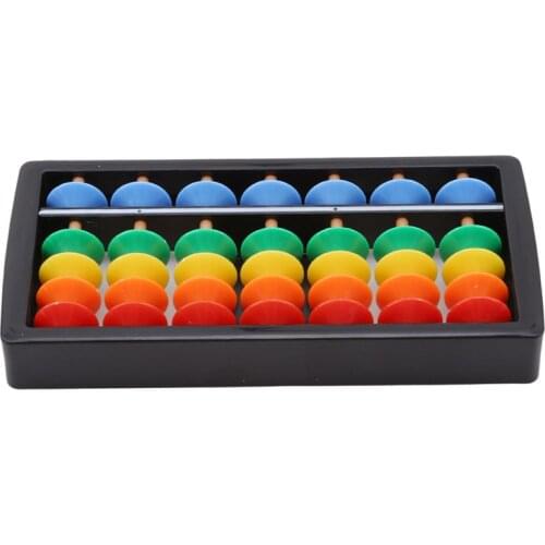 12 X 6cm Mini Plastic Colorful Abacus Arithmetic 7 Digits Kids Maths Calculating Tools Chinese Abacus Toys Abacus Educational
