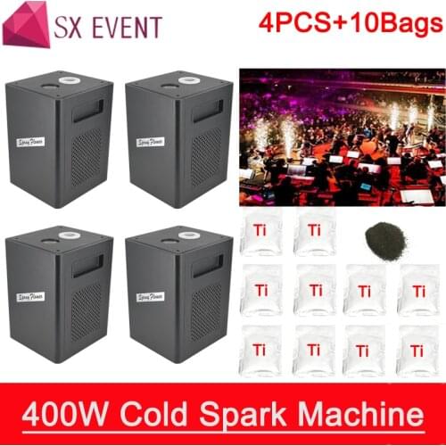 400w DMX Fire Machine Spark Flame 10 bags powder Cold Fireworks Machine Wedding Sparkler Machine