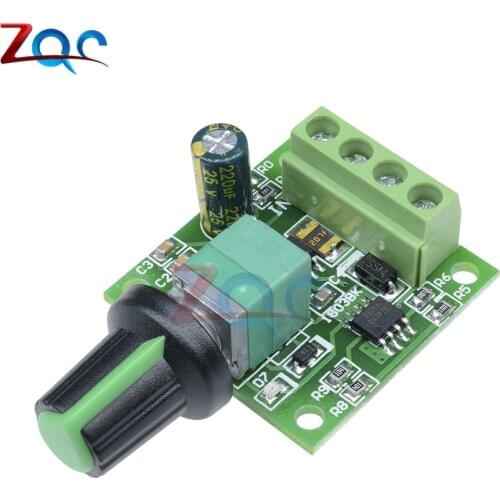 DC 1.8V 3V 5V 6V 12V 2A Motor Speed Controller PWM Low Voltage Motor Speed Control Switch PWM Adjustable Drive Module 1803B