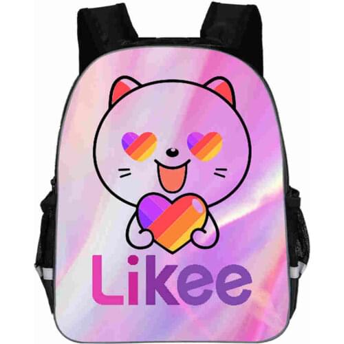 Like App Backpack "LIKEE 1 (Like Video)" Bag Kids 3D Printed Zipper Kindergarten School Bags Russia Type 13 Inch Bookbag Fashion
