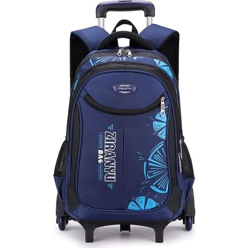 Rolling Backpack for Boys and Girls Wheeled Bag Trolley School Bags Travel Luggage Kids Bookbag Mochilas