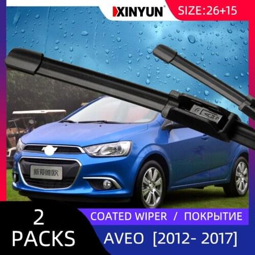 Coated wiper Front Wiper Blades For Chevrolet Aveo 2012-2017 Windshield Windscreen Front Window 24"+18"
