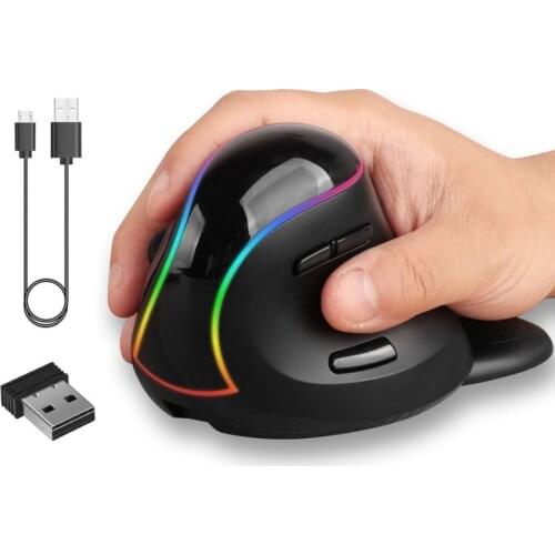 2.4G Vertical Wireless Mouse With Detachable Chassis And Multi-Function Rechargeable Mause Gaming office portable Mice For PC