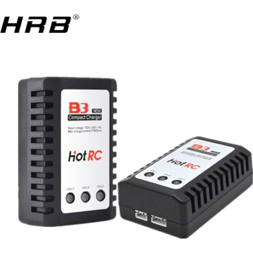 HotRc B3 10W Charger Compact Balance Charger for 2S 3S 7.4V 11.1V LiPo Battery Helicopter Airplane Multirotor FPV Racing Drone