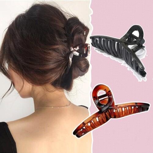 1 pcs/lot 11x4.1cm Solid Color Acrylic Grip Hair Clip Grab Clip Jewelry Hair Accessories Headdress Large HairClaws For Women