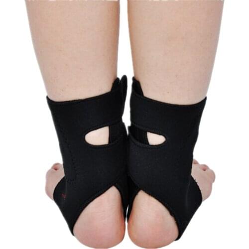 1 PAIR Easy to use spontaneous thermal Ankle support pad magnet therapy adjustable ankle brace