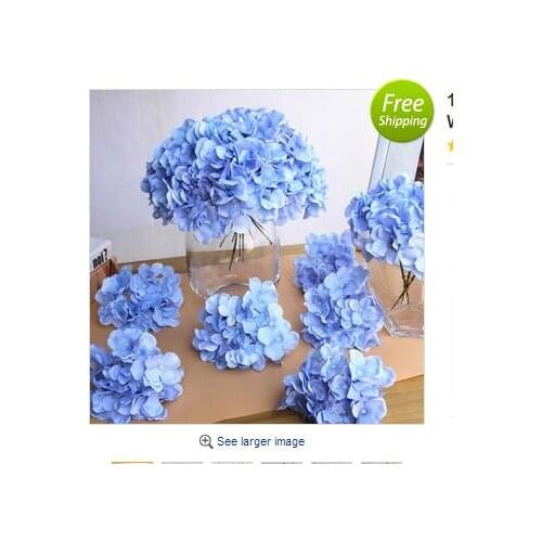 10pcs/lot Colorful Decorative Flower Head Artificial Silk Hydrangea DIY Home Party Wedding Arch Background Wall Decorative Flowe