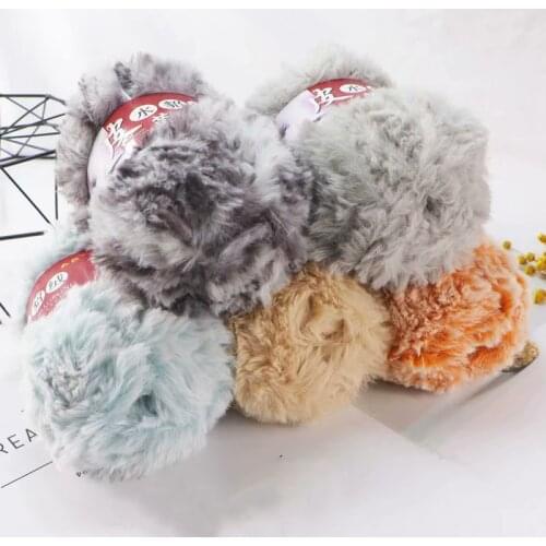 100g Faux Fur Yarn Long Hair Mohair Wool Cashmere for Hand Knitting Crochet Sweater Thread Baby Clothes Scarf Fluffy Mink Yarn