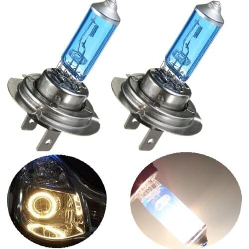 2pcs 55W 12V Auto Halogen Front Headlights Head Lamp Fog Lights Parking Bulb Lamp Super White Styling Parking Dropshipping
