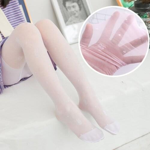 Summer 2020 new children pantyhose girls cartoon cute breathable ultra-thin white dance tights for kids baby girl