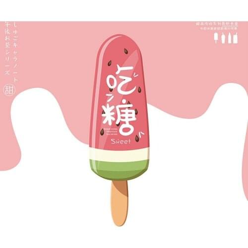 30 pcs/lot Candy Color Cartoon Ice-cream and Beverage Design Paper Bookmark Book Holder Message Card Promotional Gift Stationery