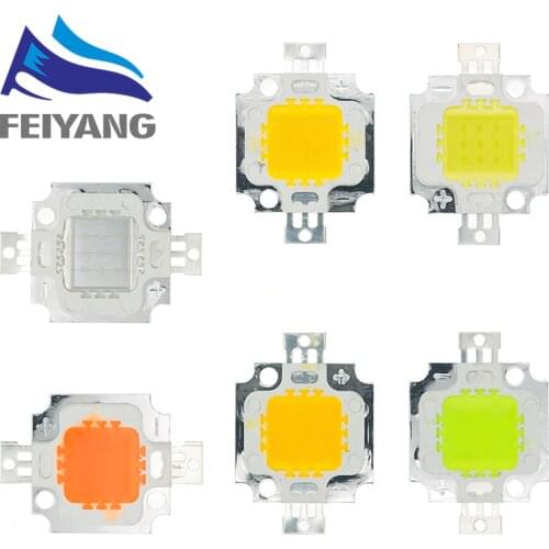 50PCS 10W white/warm white/Red/green/blue/yellow Led chip 10w Lamp beads 10W led Integrated High power 10w led 12V 900MA