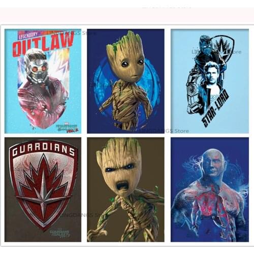 5d Diy Diamond Painting Marvel Movie Yoda Guardians Of The Galaxy Vol.2 Poster Diamond Mosaic Cross Stitch Kits Home Decor Gift