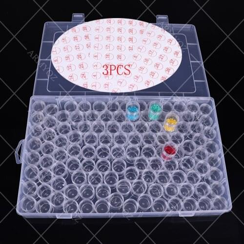 64/114pcs Bottles Diamond Painting Tools Accessories Storage Box Beads Container Diamond Embroidery Stone Mosaic Convenience Box