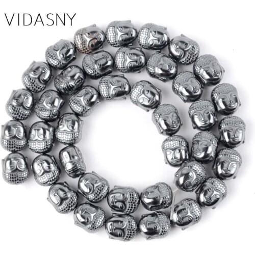 Natural Stone Buddh Hematite Beads For Jewelry Making 10*8mm Spacer Loose Beads Diy Bracelet Necklace Accessories 15'' Wholesale