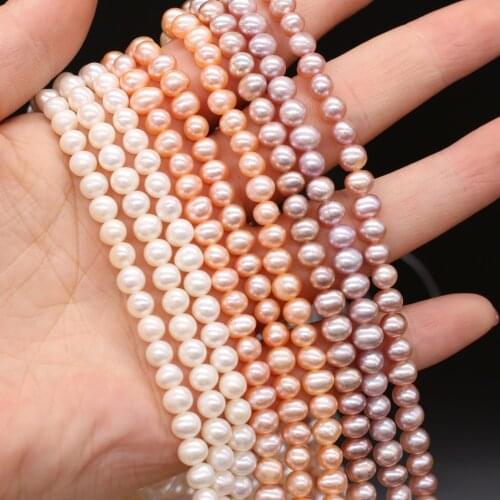 Natural Freshwater Pearl Beads Rice Shape isolation Loose Beads For jewelry making DIY necklace bracelet accessories