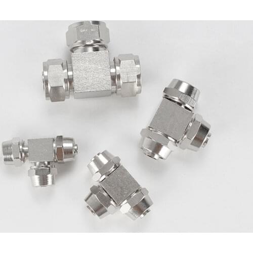 Quick Twisting Joint PE Pneumatic Fitting 4-16mm T Type Nickel Plated Brass Fit Hose Connector Pneumatic Fitting