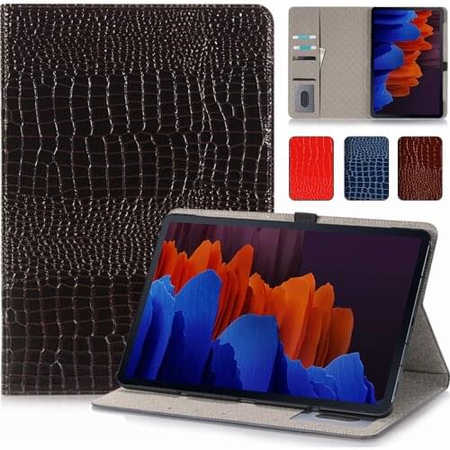2020 Crocodile For Samsung Galaxy Tab S7 Case 11"SM-T870 SM-T875 Funda Magnetic Stand Tablet Cover for Samsung Tab S7 Case