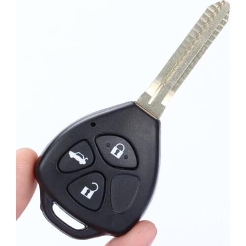 Three-button Black Car Key Straight Remote Control Replacement Key Shell Suit For Toyota Camry Reiz Crown Corolla Car Key