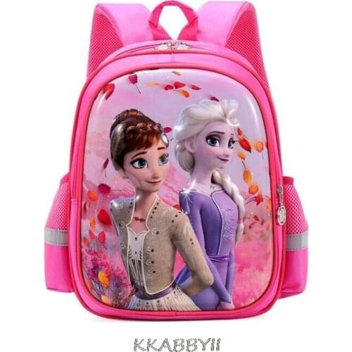 Disney Princess Frozen Elsa Cartoon Backpack 3D Lightning Snow Queen Baby Cute Kindergarten School Bag