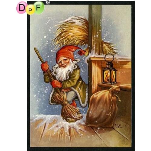 DPF diamond painting cross stitch Dwarf Sweeping Snow diamond embroidery full square diamond mosaic pattern crafts handmade gift