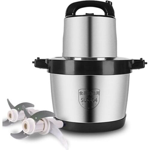 6L Electric Meat Grinder Commercial Large Capacity Stainless Steel Mincer Garlic Machine Cutting Vegetable Mixer LG-SY6S