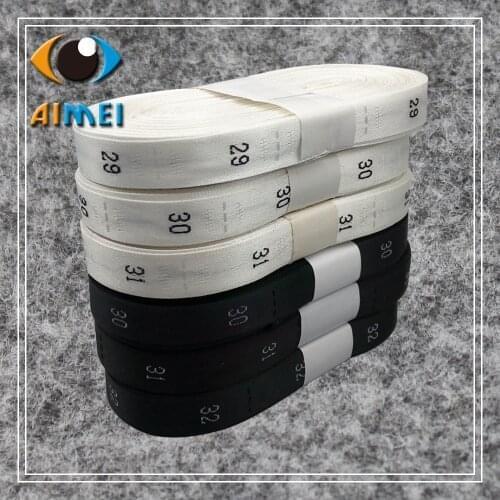 500Pcs/Lot In Roll Stock Satin Fabric Woven Size Labels For Clothing Number 25-42 Size Label Sewing Size Tag Satin Size Tags