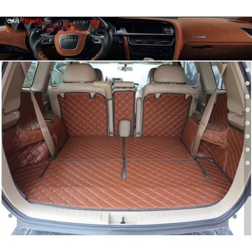 Good car trunk mats for Toyota Highlander 7 seats 2013-2007 durable cargo liner boot carpets for Highlander 2012,Free shipping