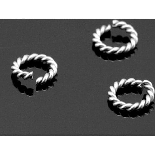 50pcs/lot Spiral Stainless Steel Open Jump Rings 6/8/10/12/15mm Silver Tone Split Rings Connectors for Jewelry Findings Making