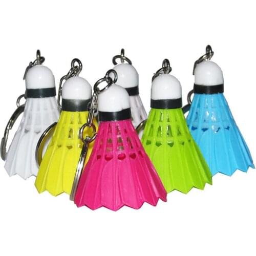 6 Color Mini Badminton Keychain Cute Key Chains Keyring Car Holder Bag Pendant Jewelry Gifts