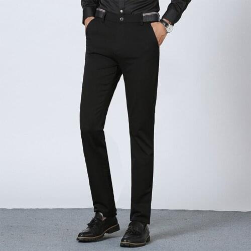 Suit Pants Men Slim Fit Mens Pants Formal Stretch Men Trousers Office Size Mens Clothing New Suit Pants Male