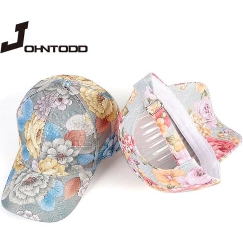 2021 New Fashion Summer Women Tie Printing Multicolor Irregular Print Baseball Cap Female Outdoor Streetwear Caps Ladies Hats