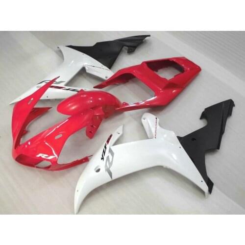Custom ABS factory Motorcycle Full injection fairings parts for YAMAHA 2002 2003 R1 02 03 YZF R1 white red fairing