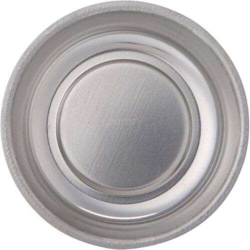 OOTDTY Round Magnetic Parts Tray Bowl Dish Stainless Steel Garage Holder Tool Organizer