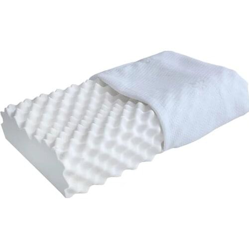 Natural Latex Pillow Sri Lanka Negative Ion Soft Rebound Neck Massage Wave Pillow Orthopedic for Home Latex Pillow Bed Pillow