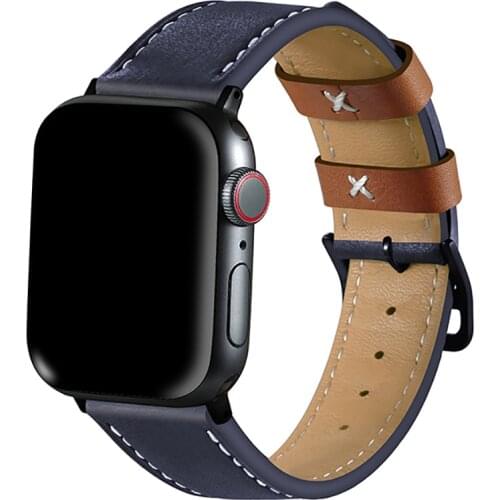 Suitable for iwatch 6 strap leather applewatch 3/4/5generation Apple watch strap replacement strap 42mm 44mm 40mm nylon strap
