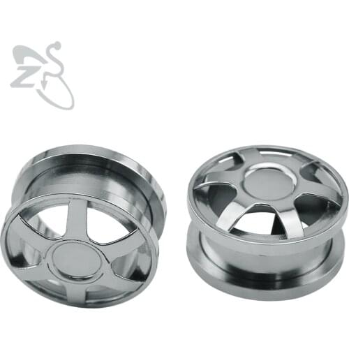 Stainless Steel Wheel Ear Plugs Tunnels Expander Piercing Body Jewelry Punk Men Higt Quality Ear Tunnel Hollow Gauges Earrings