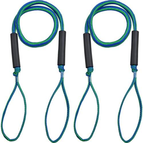Bungee Dock Line Mooring Rope For Boat 4FT 5FT 6FT Rope Bungee Cord Dockline Boats Kayak Accessories Fishing Tackle