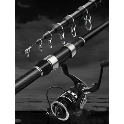 Carbon Fiber Telescopic Fishing Rod Portable Spinning Fishing Rod Pole Travel Sea Boat Rock Wedkarstwo Olta Fishing Tackle Pseca