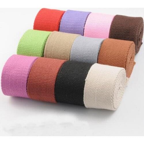 Heavy Canvas Webbing 38mm width 10M length Ribbon Canvas Webbing strap DIY Durable Strap tape For belt Bag luggage colorful