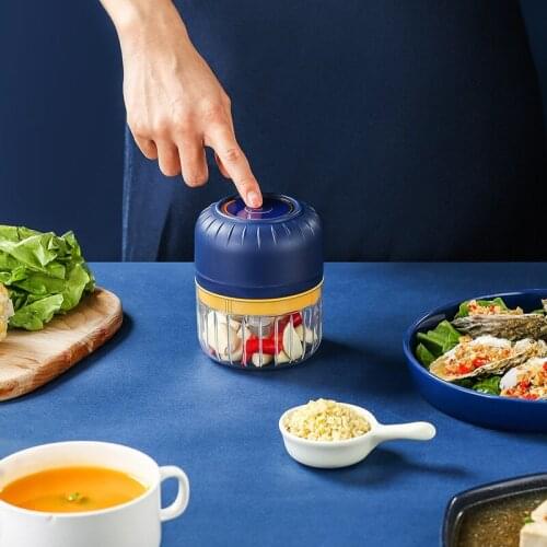 USB Charging Wireless Electric Kitchen Garlic Masher Meat Grinder Baby Food Supplement Machine